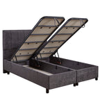 Κρεβάτι με Αποθηκευτικό Χώρο Waverly Bed Set Stripe 90X200 Dark Grey